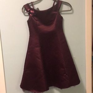 Purple girls dress with flower